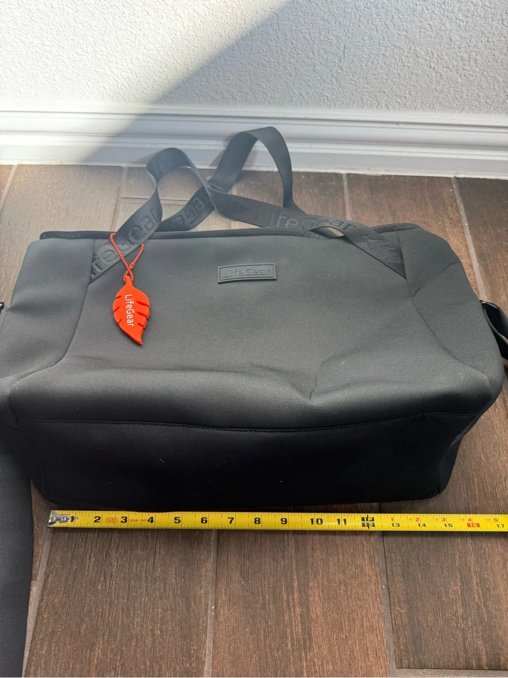 LifeGear Black Messenger Bag with Adjustable Strap